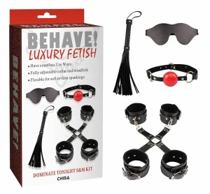 BDSM rinkinys Behave Luxury Fetish Dominate Tonight S&M Kit