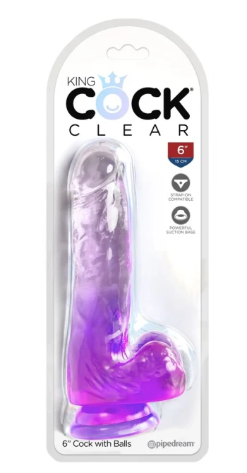 King Cock Clear 6“ Cock with Balls