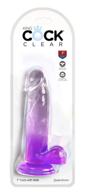 King Cock Clear 7“ Cock with Balls