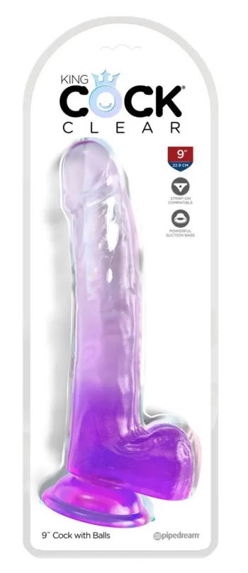 King Cock Clear 9“ Cock with Balls