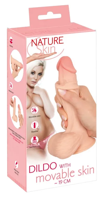 Nature Skin Dildo With Movable Skin