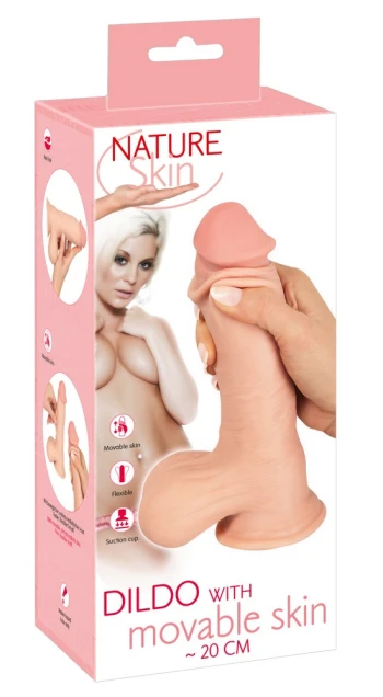 Nature Skin Dildo With Movable Skin 20