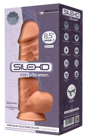 Silexd With Vibration Premium Silikono Dildo 8,5