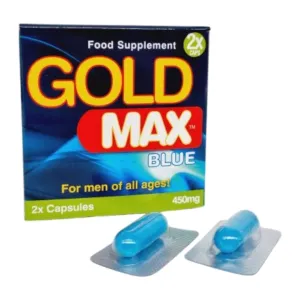 Gold Max Blue 2 vnt. maisto papildas vyrams erekcijai