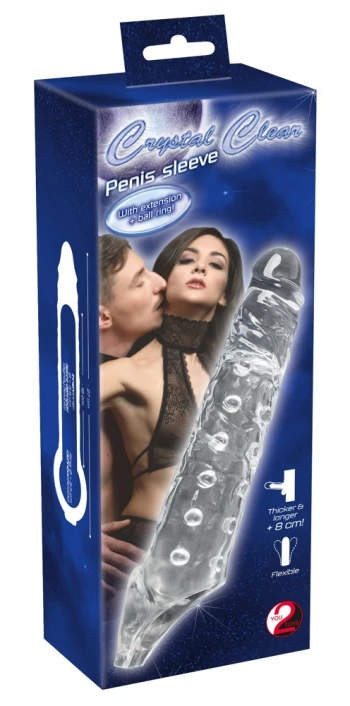 Crystal Clear Penis Sleeve With Extension