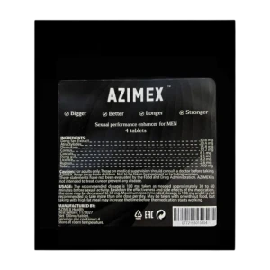 Azimex Black 4 tab. maisto papildas vyrams