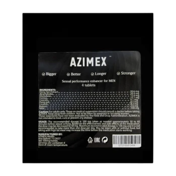Azimex Black 4 tab. maisto papildas vyrams