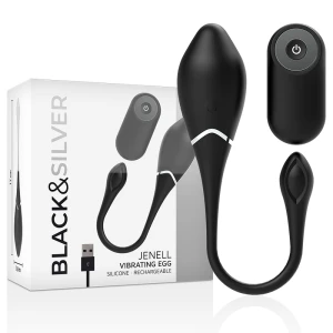 Black & Silver Jenell Vibrating Egg