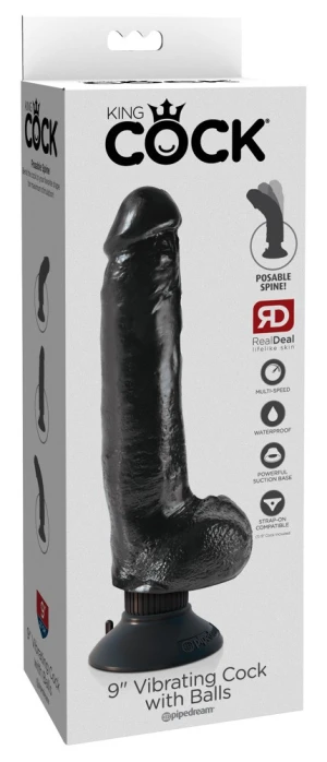 King Cock 9 Vibrating Cock With Balls