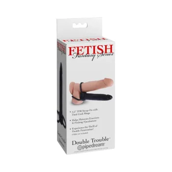 Fetish Fantasy Double Trouble dvigubo įsiskverbimo penio žiedas