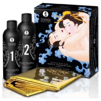 Shunga Erotic Massage Gel Oriental Body Slide 2 x 225 ml