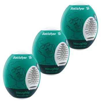 Vyriškų masturbatorių rinkinys Satisfyer Naughty Masturbator Eggs 3 pcs