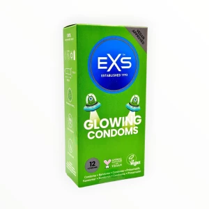 EXS Glow in The Dark 12 vnt. prezervatyvų dėžutė