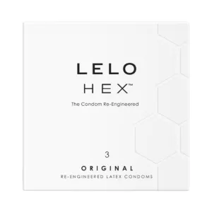 Lelo Hex Original 3 vnt. prezervatyvų dėžutė
