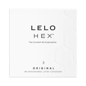 Lelo Hex Original 3 vnt. prezervatyvų dėžutė