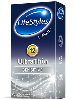 Prezerv atyvai LifeStyles Ultra Thin 12 vnt.dėžutė
