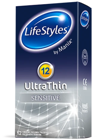 Prezerv atyvai LifeStyles Ultra Thin 12 vnt.dėžutė