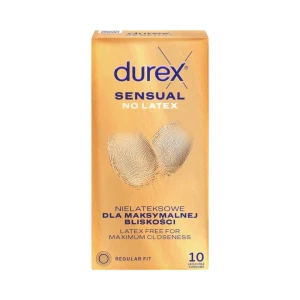 Durex Sensual No Latex 10 vnt. prezervatyvų dėžutė Durex Sensual No Latex 10 vnt. prezervatyvų dėžutė