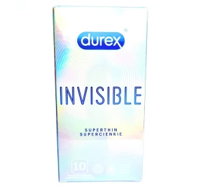 Durex Invisible Extra Lubricated 10 vnt Durex Invisible Extra Lubricated 10 vnt