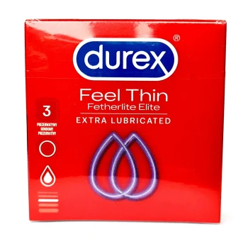 Durex Feel Thin Fetherlite Elite Extra Lubricated 3 vnt