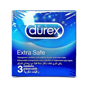 Durex Extra Safe 3 vnt. prezervatyvų dėžutė