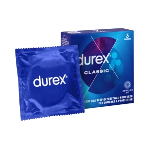Durex Classic 3 vnt. prezervatyvų dėžutė