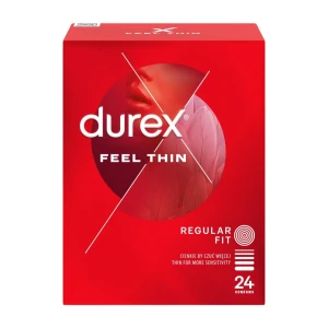 Durex Feel Thin 24 vnt. prezervatyvų dėžutė