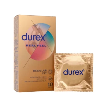 Durex Real Feel 10 vnt. prezervatyvų dėžutė