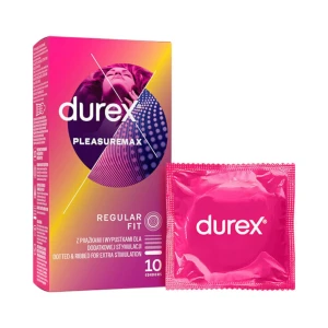 Durex Pleasuremax 10 vnt. prezervatyvų dėžutė Durex Pleasuremax 10 vnt. prezervatyvų dėžutė