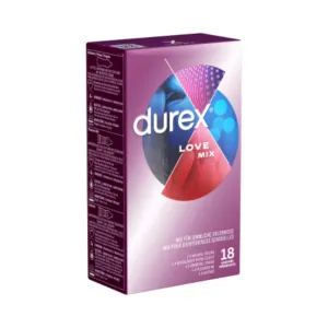 Durex Love Mix 18 vnt. prezervatyvų dėžutė